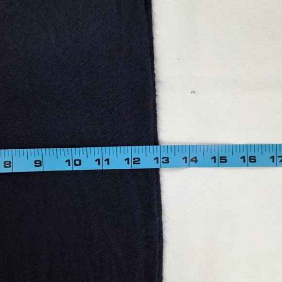 BURBERRY London Solid Plaid Knit 100% Cashmere Logo Charcoal Gray Scarf - Picture 8 of 8